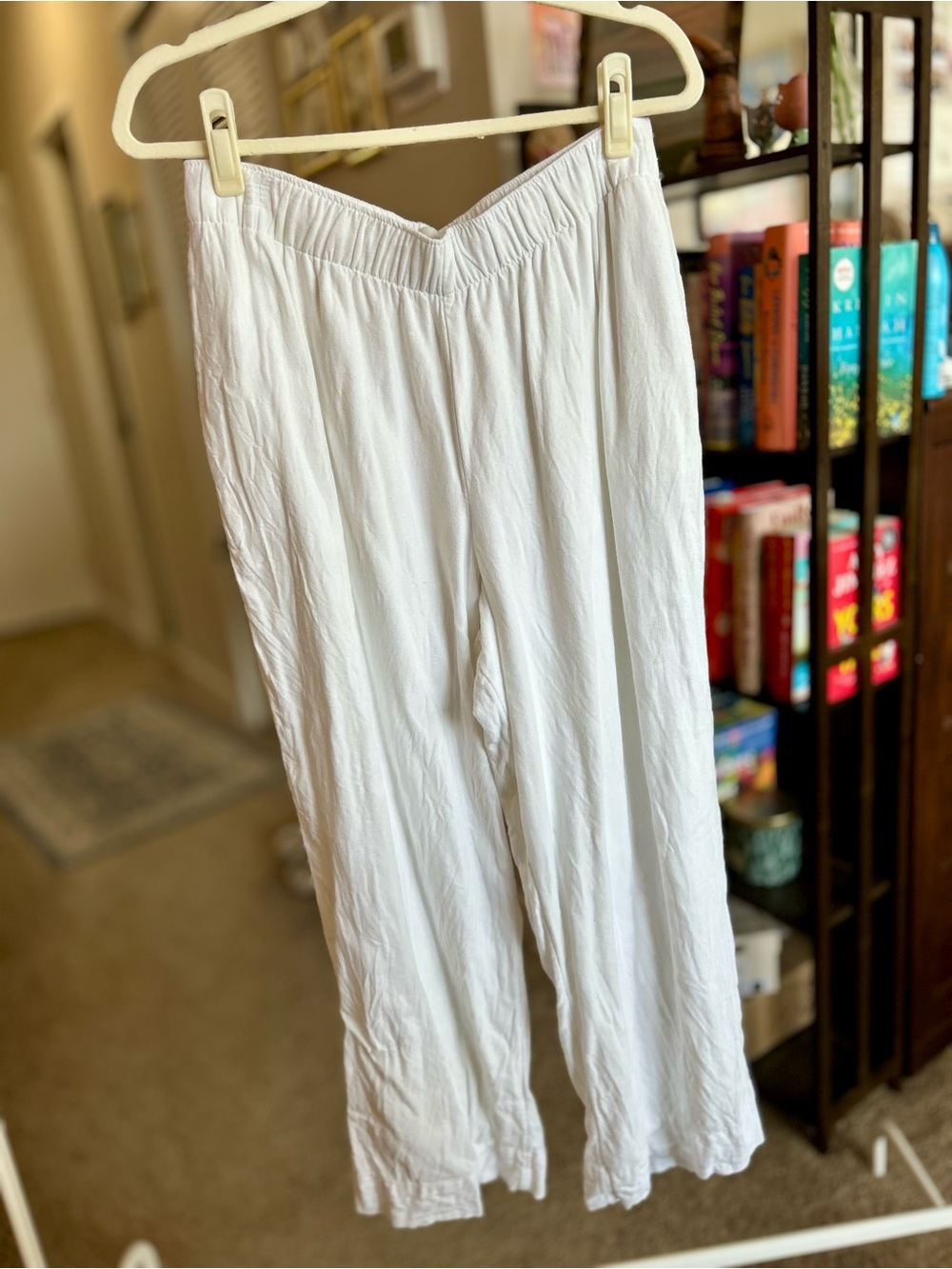 Abercrombie & Fitch White Wide Leg Pants